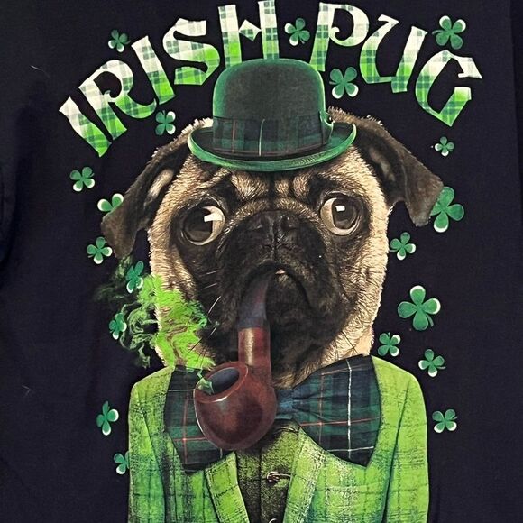 Irish Pug  Unisex Tee - Picture 3 of 3